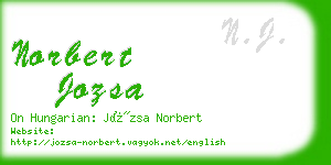 norbert jozsa business card